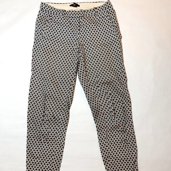 H&M Blue White Printed Pants Size 2 - Picture 4 of 7